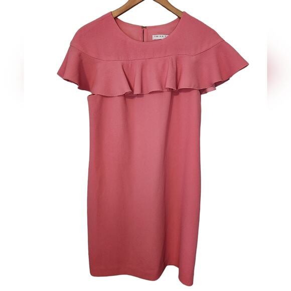 Trina Turk Charleston Ruffle top dress pink 4 - Picture 5 of 11